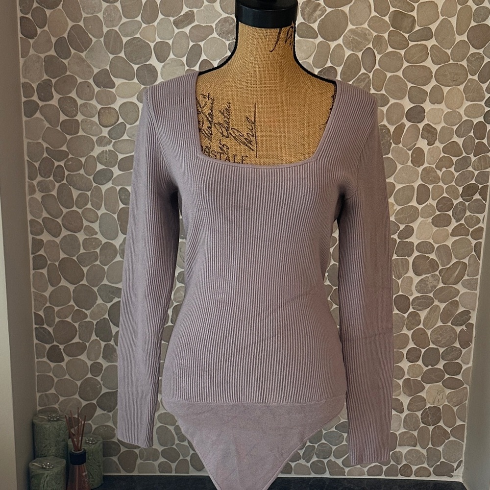 Abercrombie & Fitch Lilac Knit Bodysuit
